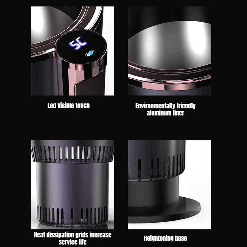 Smart 2-in-1 Car Cup Holder: Rapid Cooling & Heating