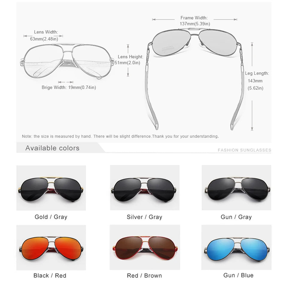 Aluminum Pilot Sunglasses
