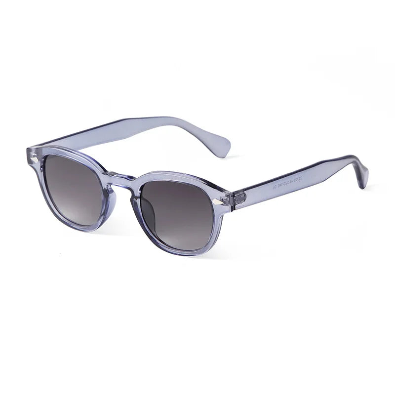 Vintage Rivet-Detail Round Sunglasses