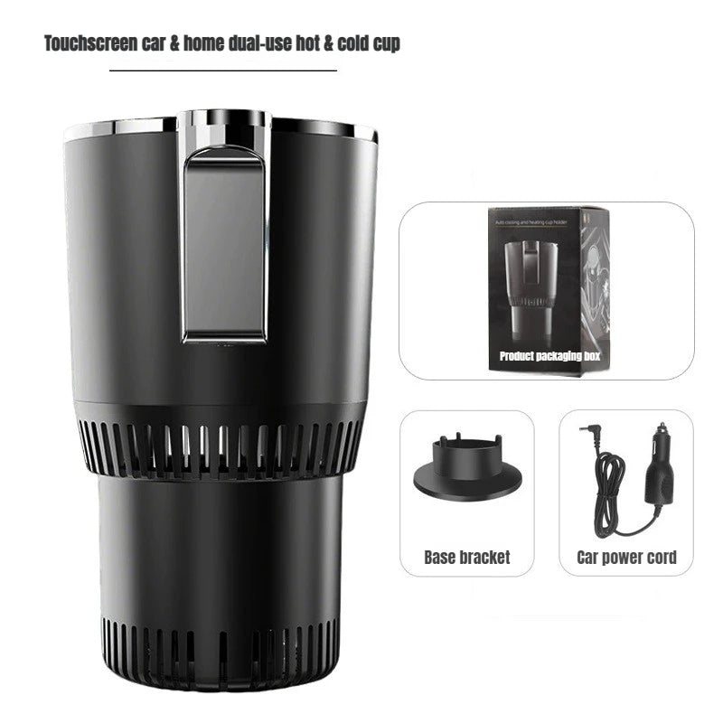 Smart 2-in-1 Car Cup Holder: Rapid Cooling & Heating