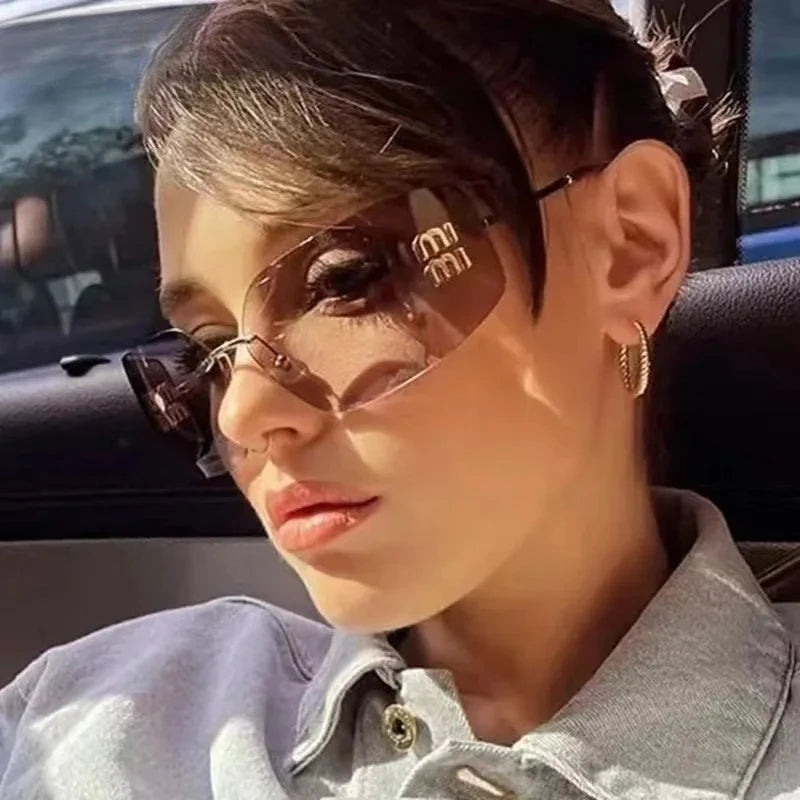 Curved One-Piece Shield Sunglasses