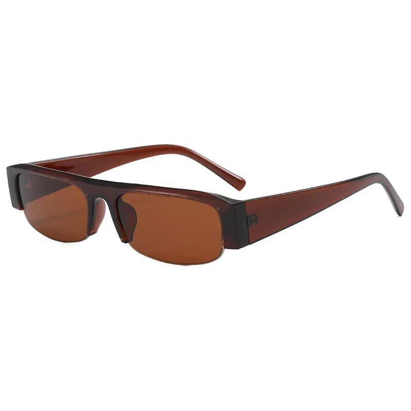 Retro Half-Frame Sunglasses