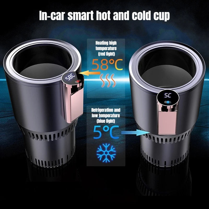 Smart 2-in-1 Car Cup Holder: Rapid Cooling & Heating