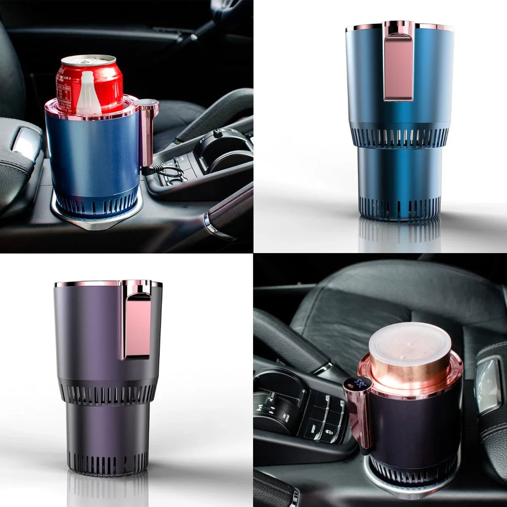 Smart 2-in-1 Car Cup Holder: Rapid Cooling & Heating