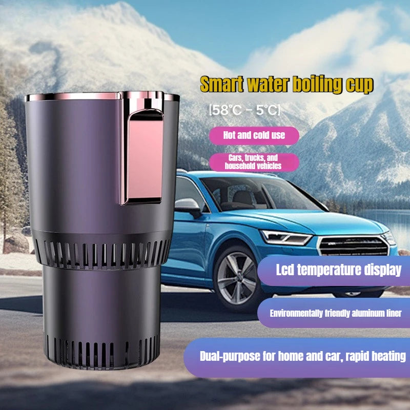Smart 2-in-1 Car Cup Holder: Rapid Cooling & Heating