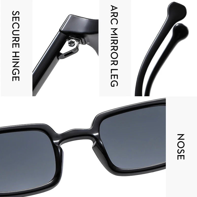 Luxury Vintage Rectangle Sunglasses