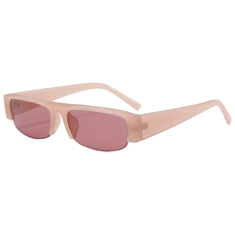 Retro Half-Frame Sunglasses