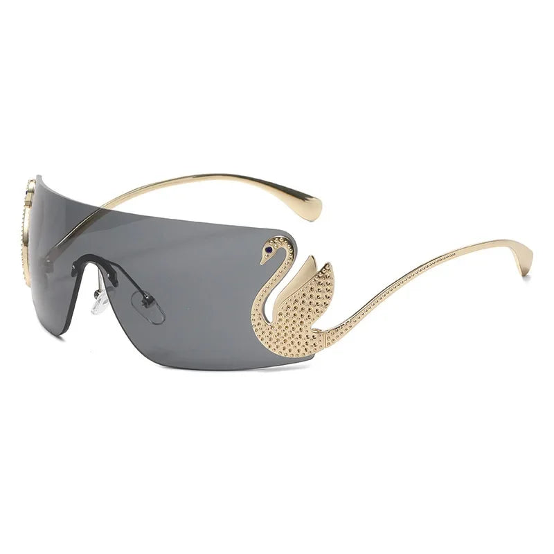 Swan-Shaped Rimless Shades