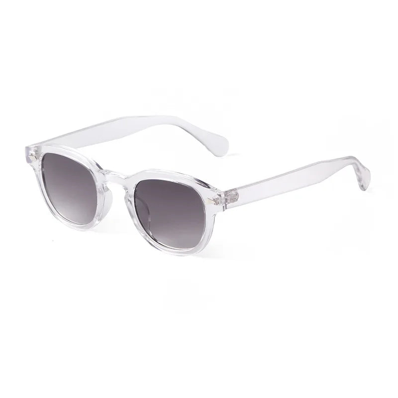 Vintage Rivet-Detail Round Sunglasses