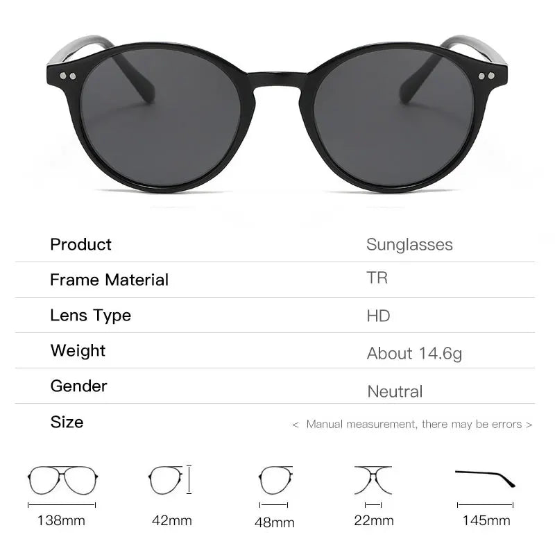 Retro Round Polarized Sunglasses