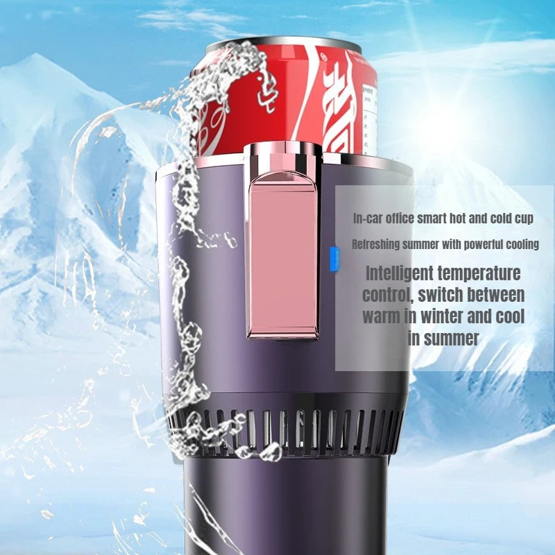 Smart 2-in-1 Car Cup Holder: Rapid Cooling & Heating