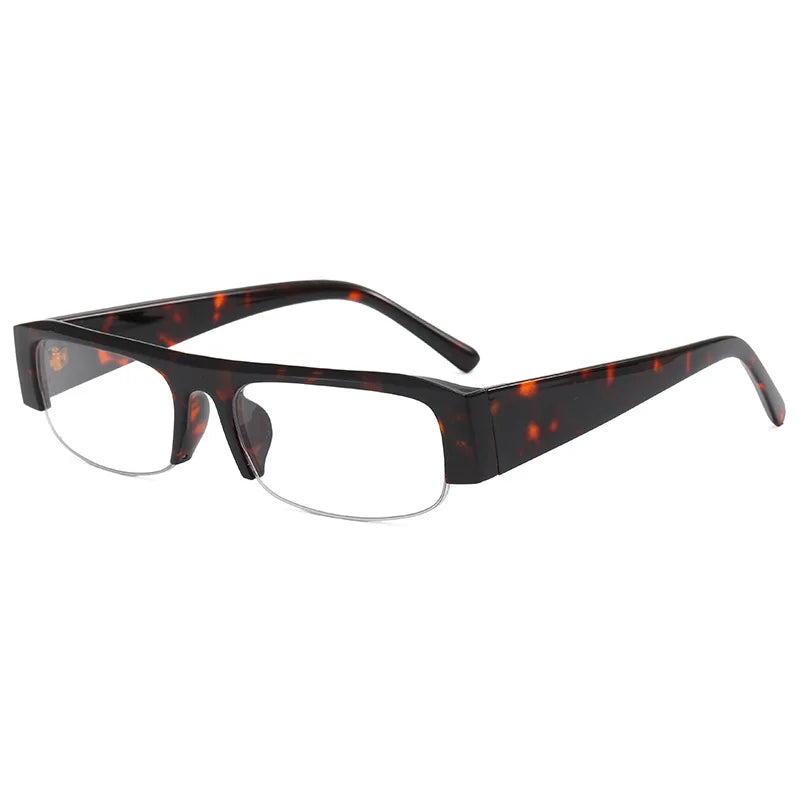 Retro Half-Frame Sunglasses