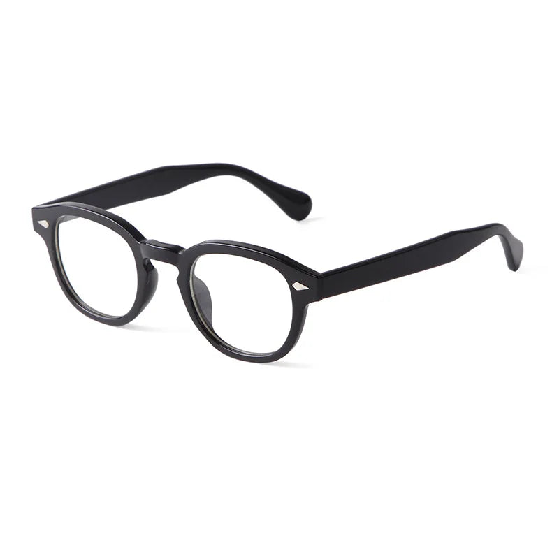 Vintage Rivet-Detail Round Sunglasses