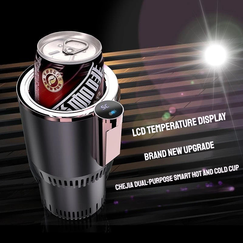 Smart 2-in-1 Car Cup Holder: Rapid Cooling & Heating