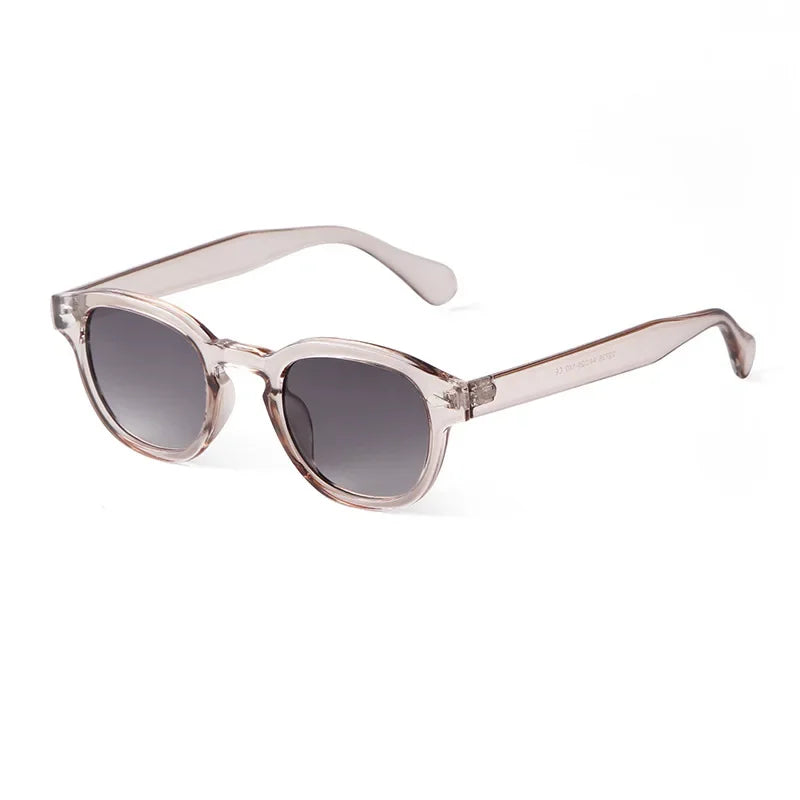 Vintage Rivet-Detail Round Sunglasses