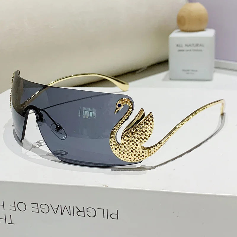 Swan-Shaped Rimless Shades